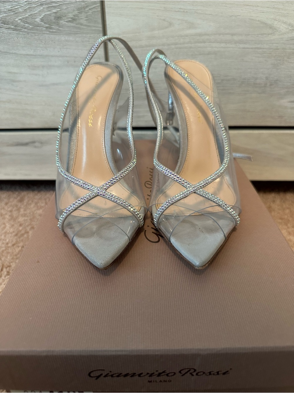 Gianvito Rossi Silver Heels